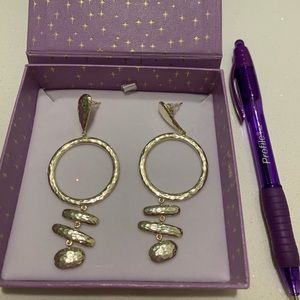 Melinda Maria gold hoop earrings